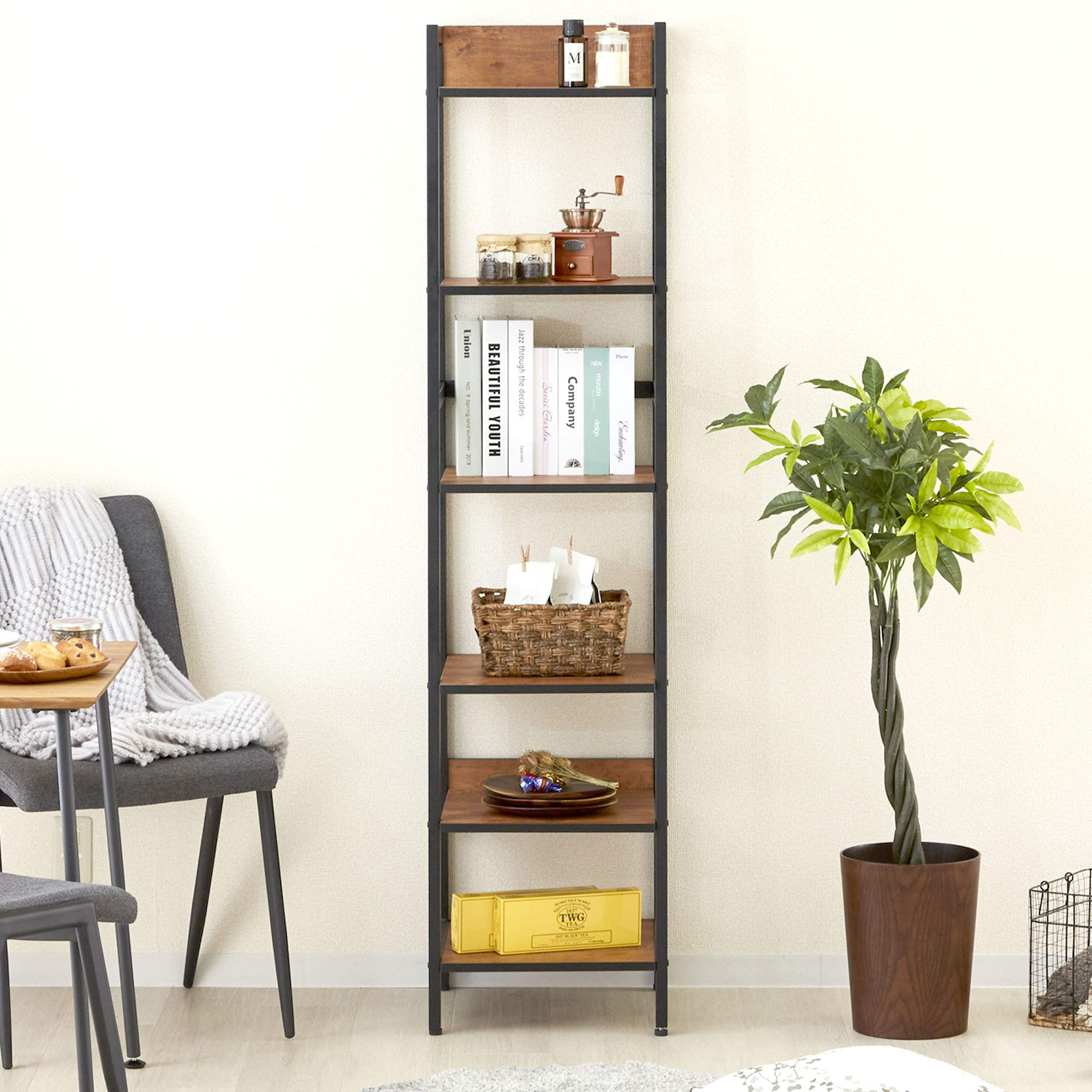 ドウシシャ ビスカーナ スリムラック 幅40cm 6段 Amazon｜ドウシシャ ビスカーナ スリムラック 幅40cm 6段 棚